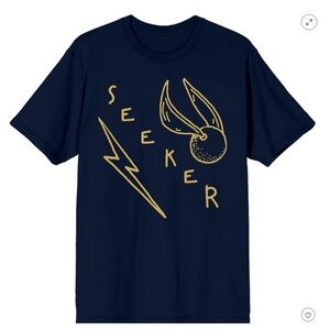 Harry Potter Quidditch Seeker Tee Shirt Snitch Short Sleeve Blue NEW Size Small